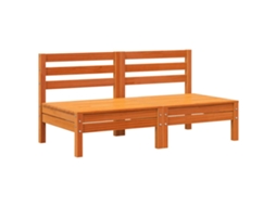 Maison Exclusive - Sofás S/ Apoios Braços P/ Jardim 2pcs Pinho Maciço Castanho-mel