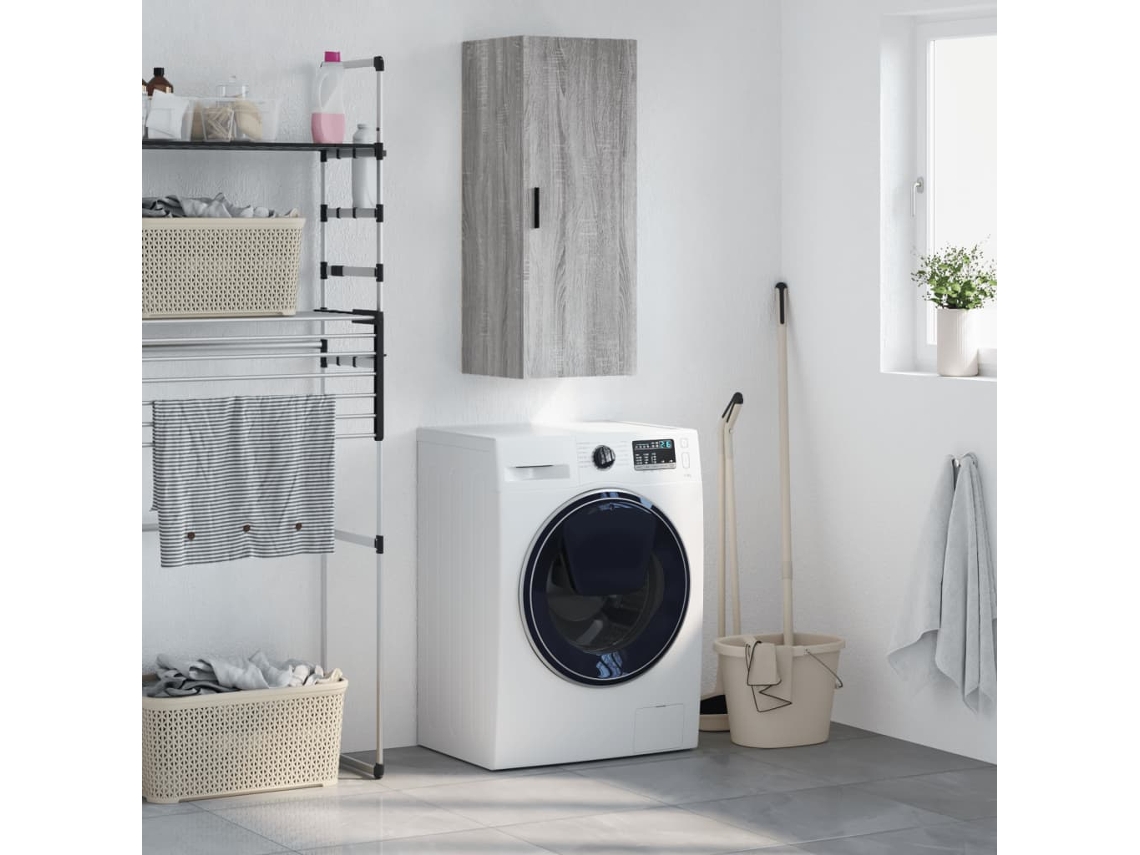 Vidaxl Armário De Parede 34,5x34x90 Cm Cinzento Sonoma