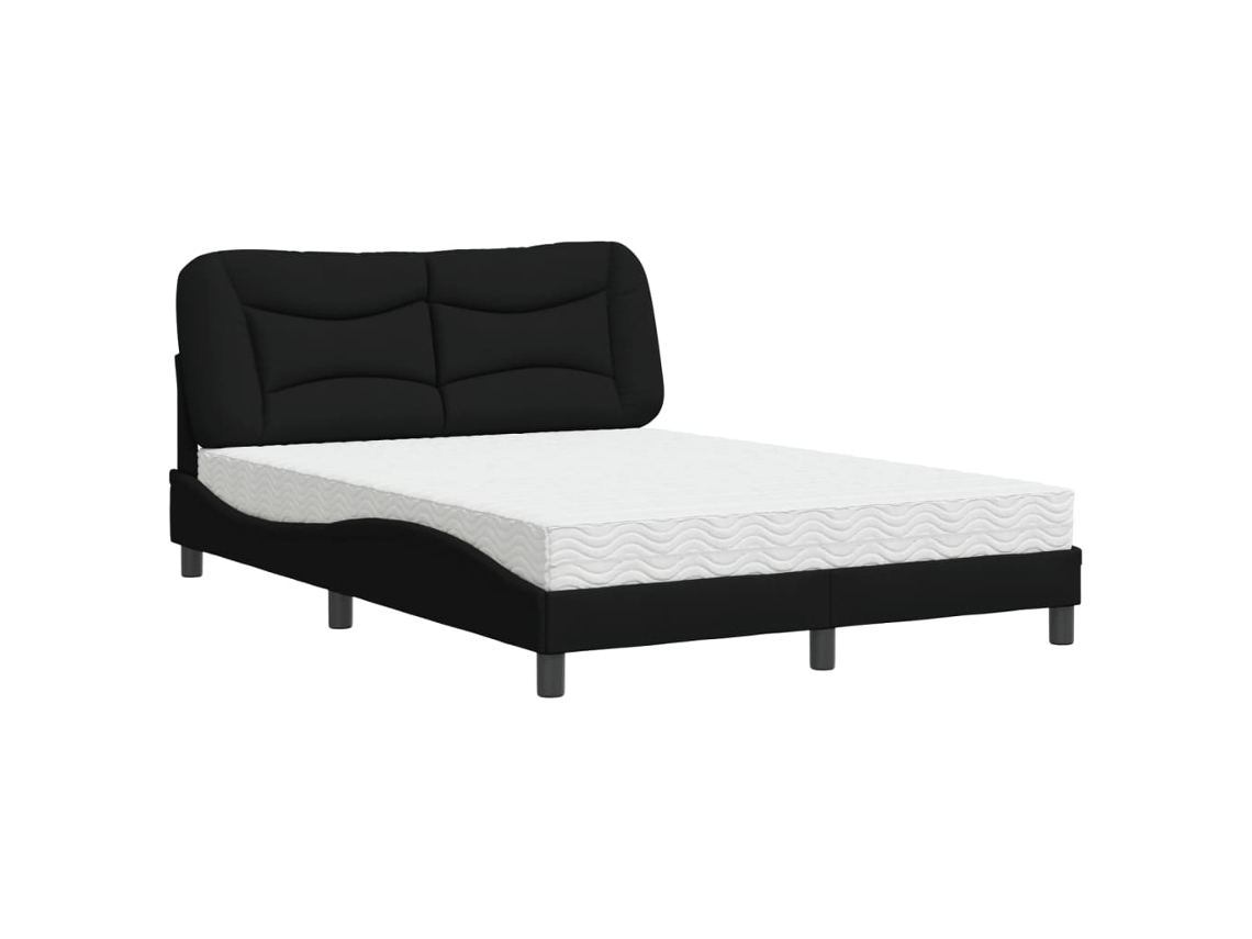 Cama Vidaxl Preto Tecido (218 X 125 X 74.5 Cm)