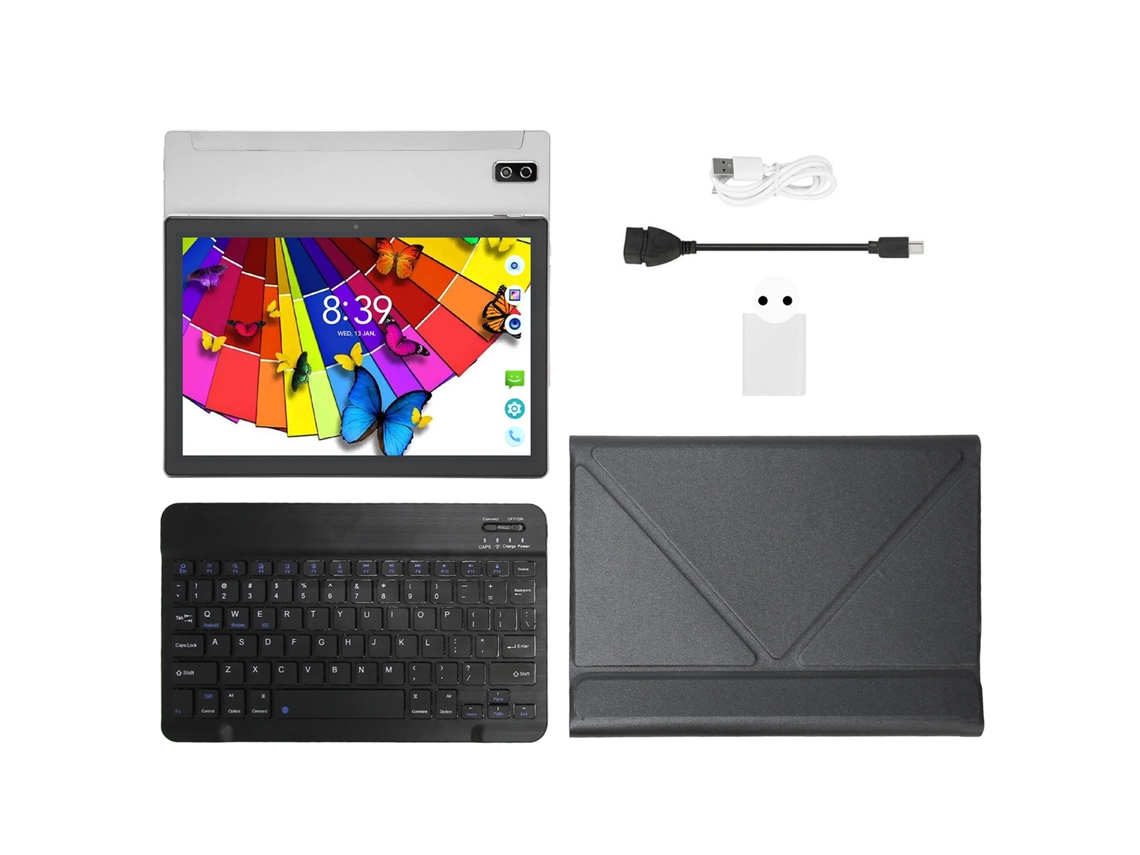 Tablet IPS HD FHD de 10 polegadas, 8 GB de RAM, 128 GB de ROM, câmera dupla, 4 GB LTE, luz dourada