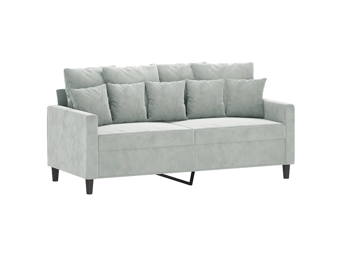 2-seater Sofa, 2-seater Sofas Vidaxl Cinzeto Veludo (n/a)