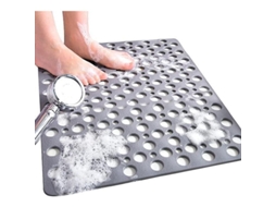 2026 tapete de Ducha Cuadrado Antideslizante Antimoho, 53x53 Cm de Caucho, Gris