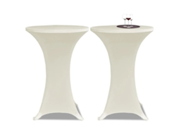 Toalha De Mesa Elástica Ø70, Creme / 2 Peças