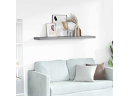 Vidaxl Prateleira De Parede Suspensa 120x23,5x3,8 Cm Mdf Cinzento