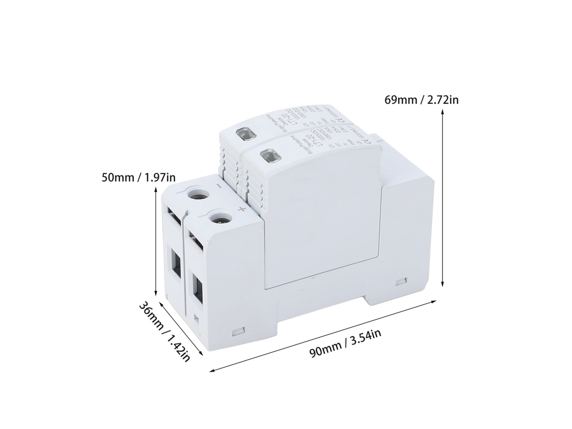Laxiscreed Dispositivo De Proteção Contra Surtos 2p+pc Para Montagem Em Guia De 35mm