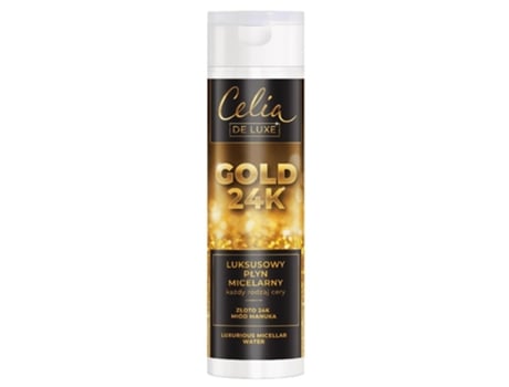 CELIA De Luxe luxo Ouro 24K micelar 200ml Manuka Honey