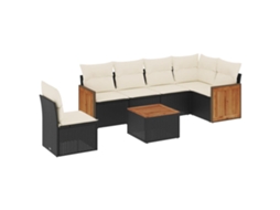 Garden Sofa Set, Garden Sofa Sets Vidaxl Preto Rattan / Vime (n/a)