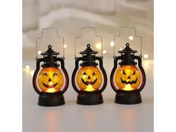 Luzes Led Para Abóboras Decoração De Halloween Interior Exterior Baterias Incluídas 3 Peças