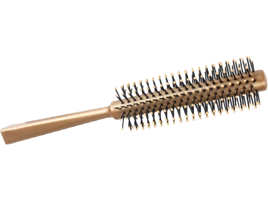 Escova De Cabelo Redonda E Compacta Plástico Para Secar Modelar Cabelos Finos Grossos, Acessório De Viagem Ideal Para