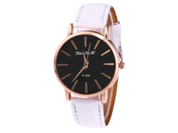 Relógio masculino Zhoulianfa Fashion Leisure Quartz com pulseira de couro PU F334-ma-1 (branco)