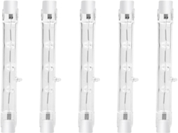 Lurelia Pack De 5 Lâmpadas Halógenas Lineares R7s 100w Ac220-240v 2800k 118mm, Branco Quente, Regulável, Uso Interior