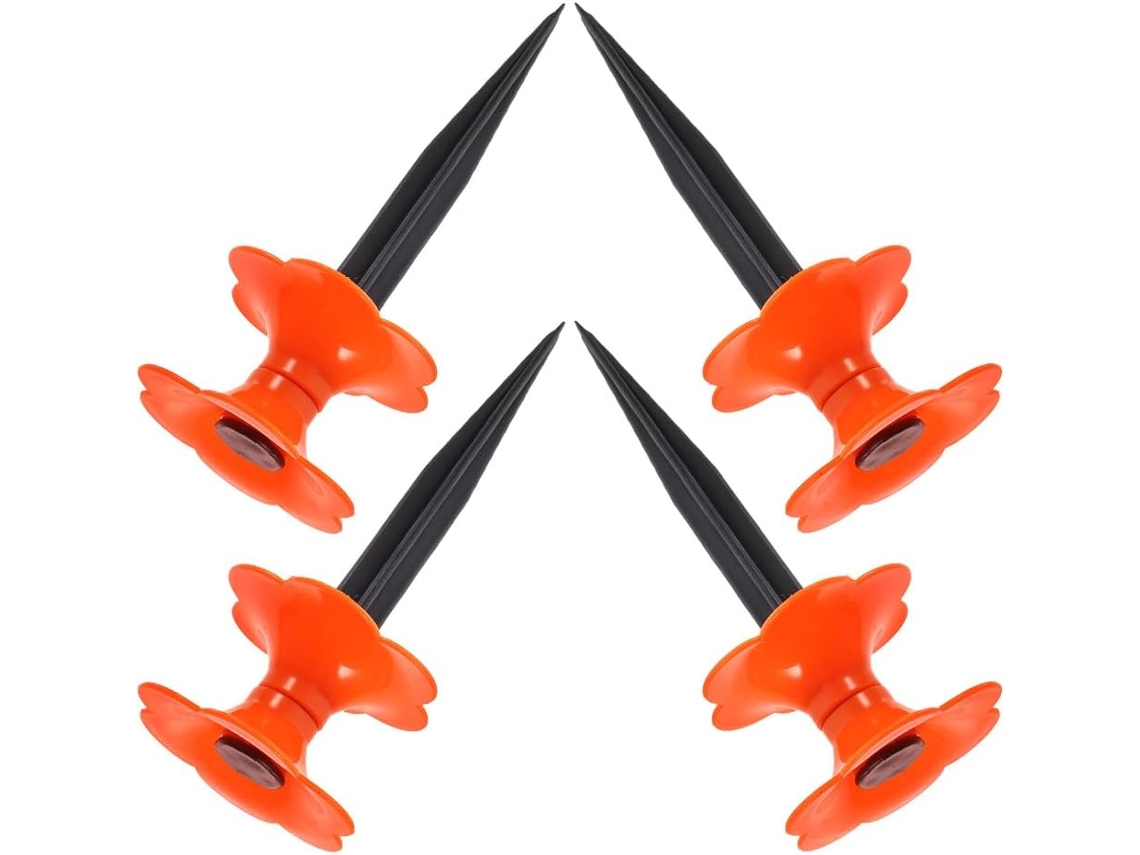 Conjunto De 4 Peças Suporte Para Mangueira Jardim Com Estacas
