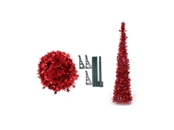 Árvore De Natal Vermelha Laxiscreed 1,2m Retrátil E Colapsável Para Decoração Festiva