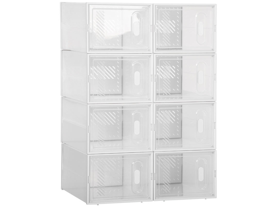 Sistema Modular de Prateleiras com 8 Compartimentos, Transparente Envio Rápido | S/MARCA