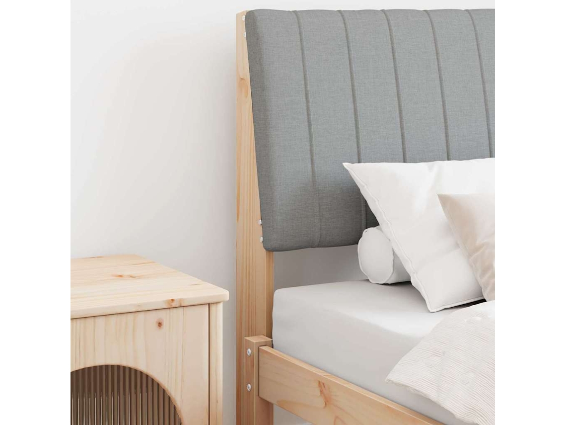 Vidaxl Cabeceira Estofada Cinzento-claro 75 Cm