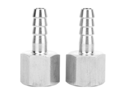 Conector Rápido Pneumático Bspp Rosca Fêmea 3/8in Aço Inoxidável 304 Barb 8mm 2pcs