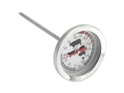 Termômetro De Aço Inoxidável Para Assar - Termômetro Analógico Para Carne Até 120 °c - Termômetro (1 Unidade)
