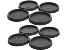 Protetores De Borracha Antiderrapantes Para Pés Móveis, Redondos, Pretos, 8, 9cm 3, 5 Polegadas, Protegem O Piso, Evitam