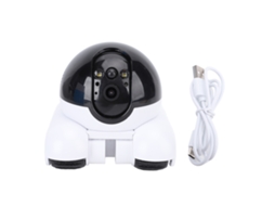 Câmara Móvel Para Mascotas Com Rodas 2mp Lente Dupla Controle Remoto App Voz Bidirecional 1080p Wifi Segurança Interior Para Gatos E Cães