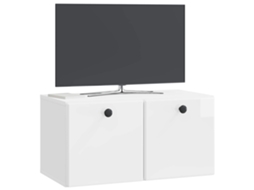 Gabinete de TV de Parede 59,5x31x30 Cm Branco Brilhante MAISON EXCLUSIVE