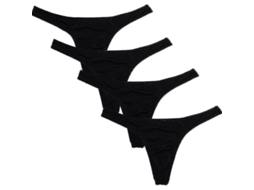 2026 cuecas de Cuerda para Hombre Pack de 4 Qxc Microfibra Elástica Cómoda Acolchada L Negro