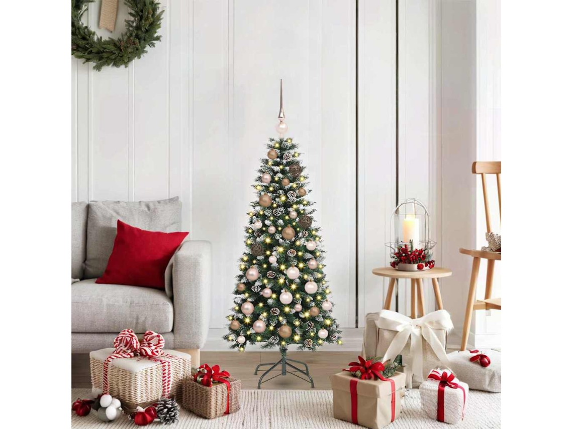 Vidaxl Árvore De Natal Artificial Verde 120 Cm Pvc, Plástico E Aço