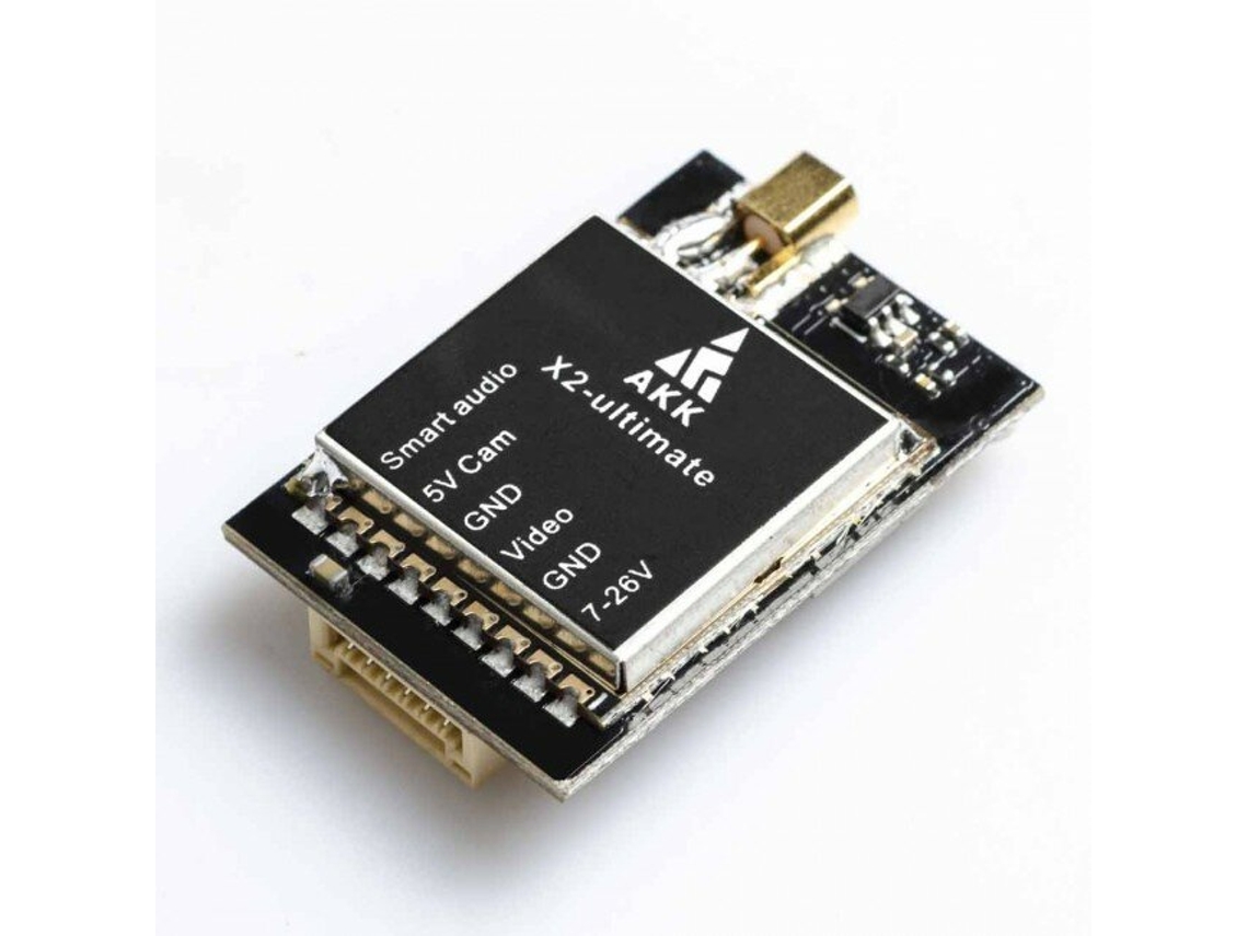 Transmissor Fpv Av Akk X2 ultimate Us 25mw/200mw/600mw/1000mw 5.8ghz 37ch com Microfone de Áudio Inteligente, Conector Sma Fêmea. MDUG