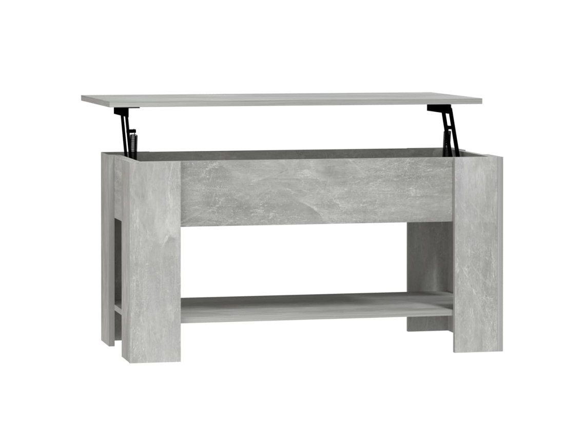 Coffee Table, Coffee Tables Vidaxl Cinzeto Madeira Processada (101 X 49 X 52 Cm)