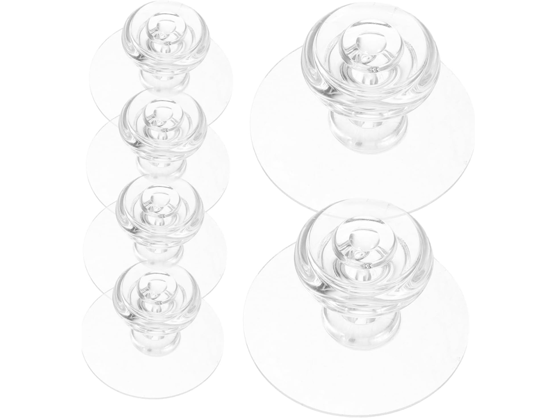 Conjunto de 6 Ganchos Autoadesivos Removíveis, Resistentes e Transparentes, Sem Emendas, Perfeitos GOKOCO