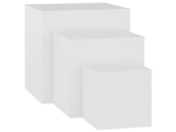 Side Table, Side Tables Vidaxl Branco Madeira Processada (n/a)