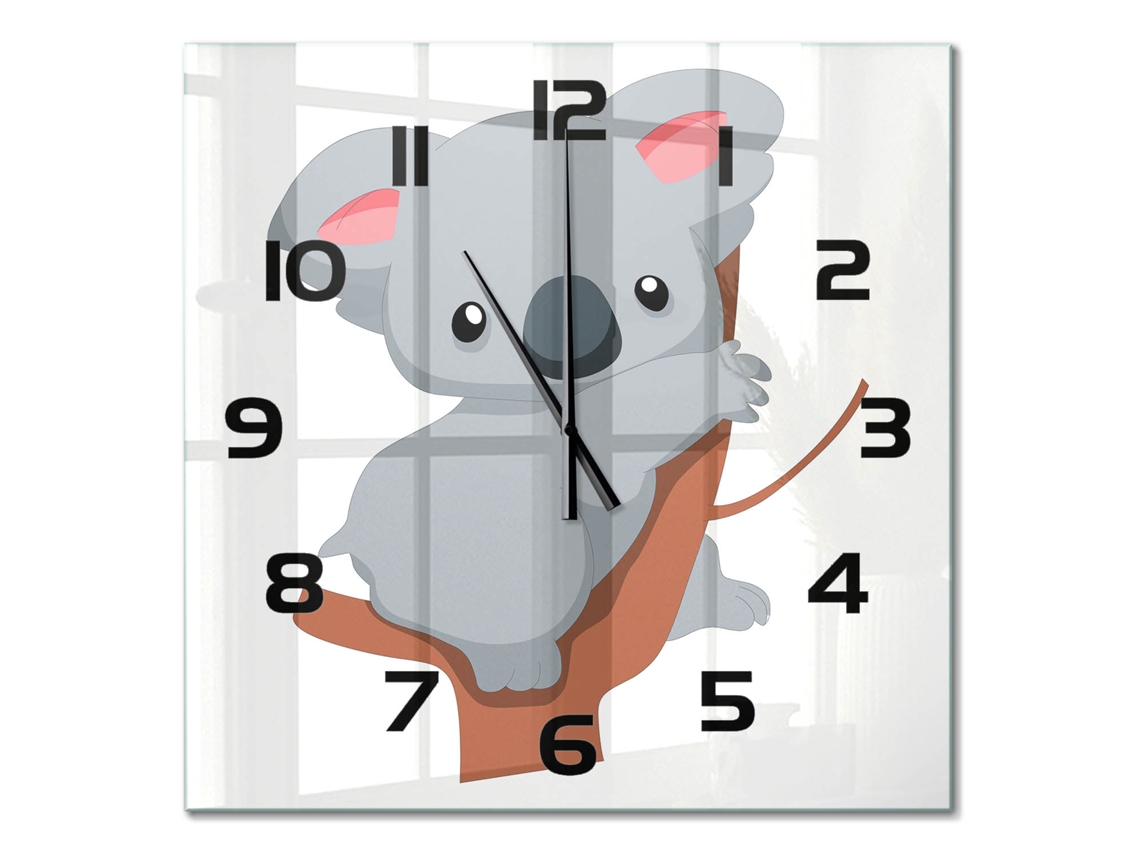 Relógio De Parede Cinzento Decorativo Quadrado Espelharte (60x60 Cm)