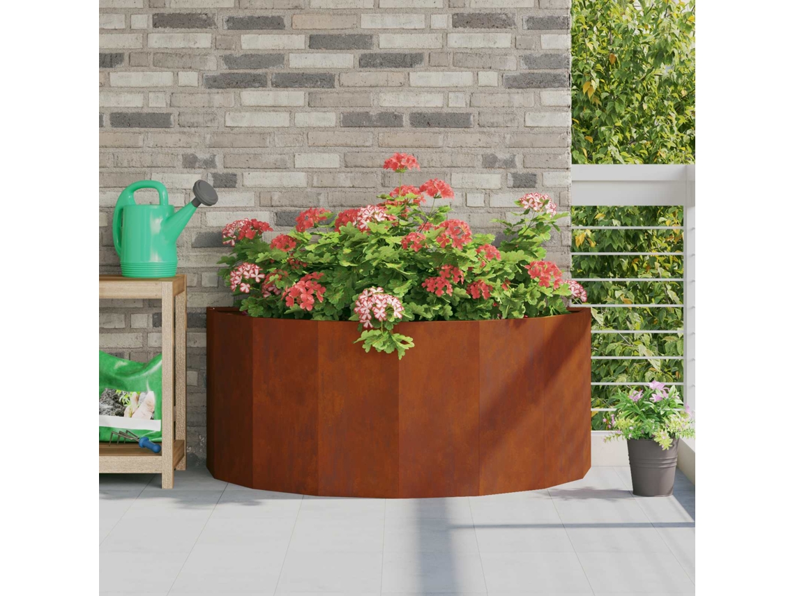 Vidaxl Floreira Ferro Enferrujado 120 X 60 X 50 Cm
