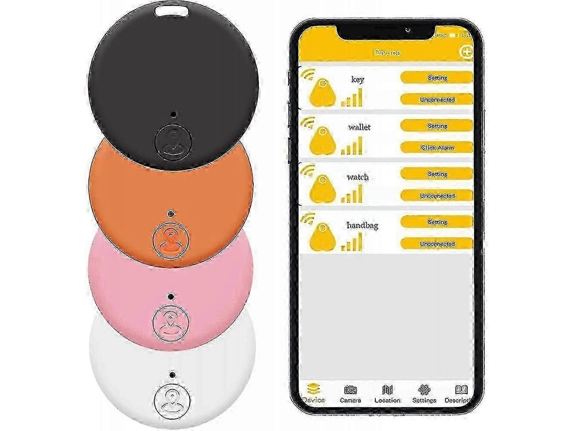 Kit Com 4 Localizadores Sem Fio De Chaves E Celulares Com Busca Bidirecional E Alertas Inteligentes