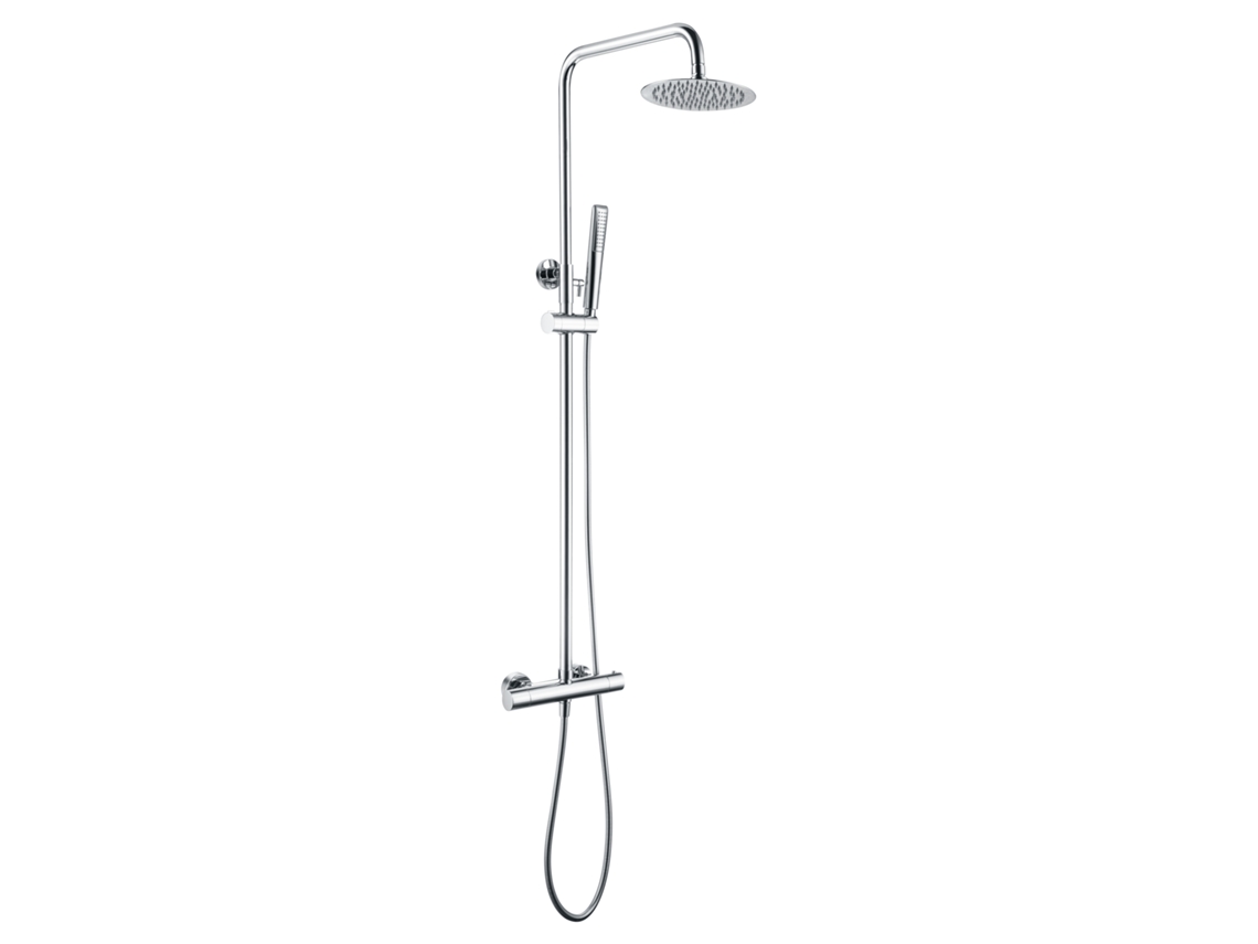 Coluna de Duche Extensível Chuveiro Termostático Extraplano Cor Cromado MICE COLLECTION