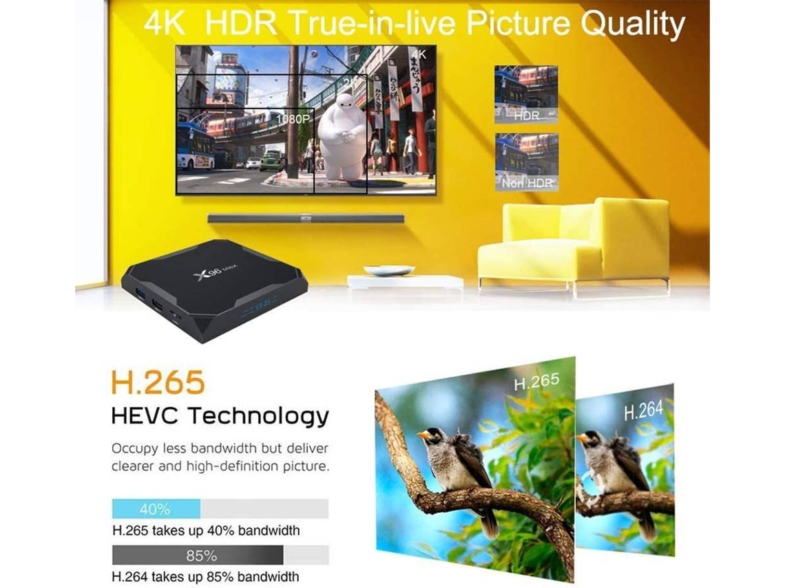 Box Smart TV CHRONUS TVBL13 (Android 4K Ultra HD 4 GB RAM WiFi