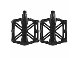 Omni-pedales De Bicicleta X Forma Con Rodamientos Ligero Reemplazo Piezas De Bicicleta Negro 1 Par