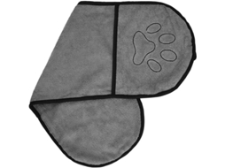 Toalha de banho Nova Line para pets, microfibra absorvente, secagem rápida, lavável à máquina, 25x8.85 polegadas, cinza | S/MARCA