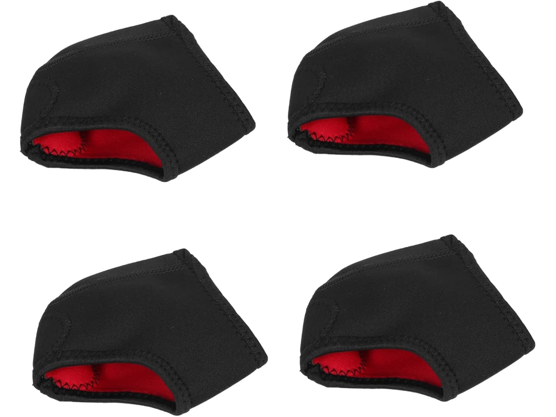 Ganazono 2 Pares De Protetores Calcanhar Em Neoprene E Tecido Preto Para Reduzir O Formigamento A Dor, Ideais Para