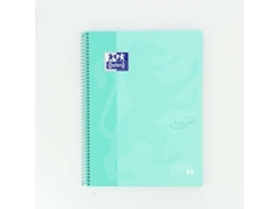Caderno Oxford 400117274 Micropuncionamento 80 Folhas Cor Gelo Menta Pastel Brilvibera