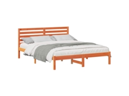 Estrutura da Cama com Cabeceira Marrom Cera 150x200 cm MAISON EXCLUSIVE