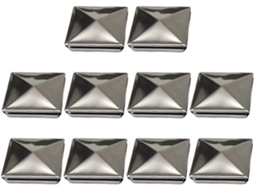 Conjunto De 10 Postes Piramidais Aço Inoxidável Para Cercas Tubo Quadrado, Com Diâmetro Externo 80 Mm E