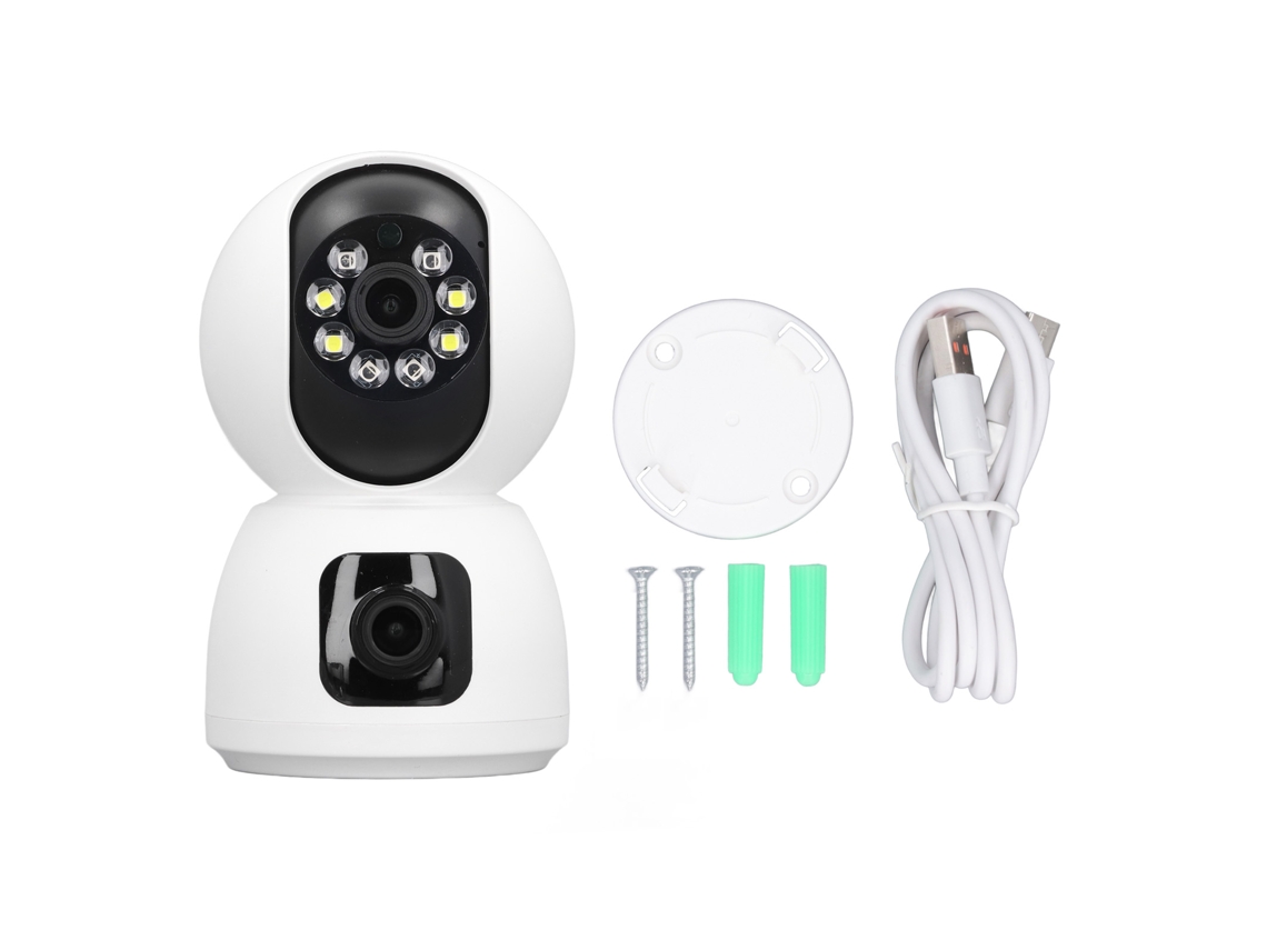 Câmara De Segurança Interior Dual 1080p Wifi Visão Noturna Áudio Bidirecional Mascotas Tuya