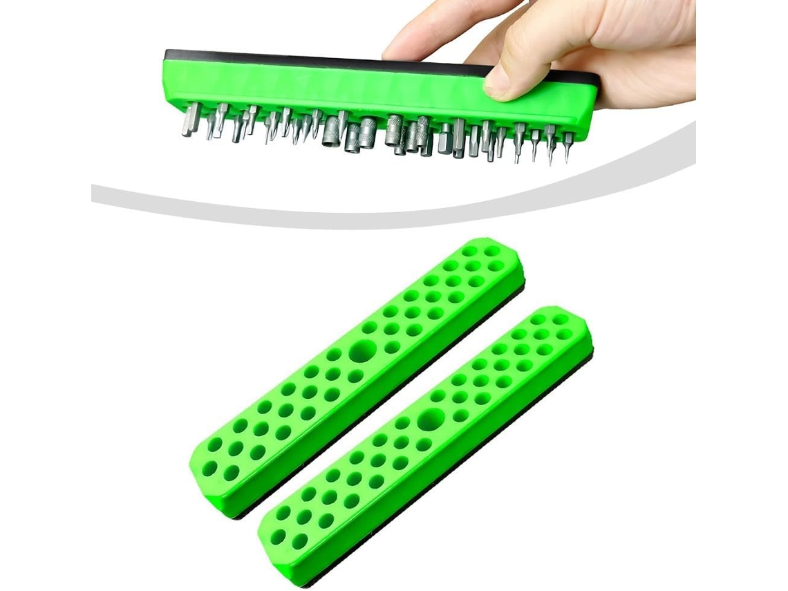 De Brocas Com 36 Peças Para 1/4", Diâmetro 6mm, Base A Impactos, Verde