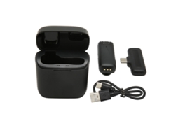 Microfone Sem Fio Lavalier Mali com redução de ruído e conexão Type C para câmeras e PCs