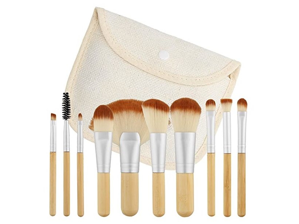 Conjunto de pincéis de maquiagem de bambu 4 unidades TOOLS FOR BEAUTY
