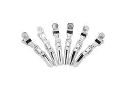 6pcs Prendedores De Cabelo Com Dobro Hinge Anti-deslizante Para Secionamento E Estilo