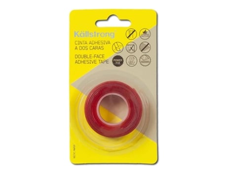 Cinta adhesiva 2 caras c/ malla 1,9x150 transparente c/10