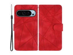 Capa De Couro Com Linhas Impressas Para Google Pixel 8 Pro