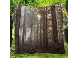 Colcha Acolchoada Fansu Capa de Cama Manta para Ar Condicionado Edredom Conjunto Sofá com Estampa 3d Floresta