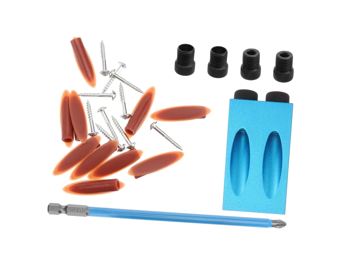 Kit De 28 Peças Para Posicionamento De Brocas De Madeira